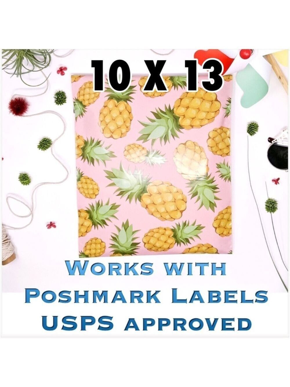 25 10X13 Poly Mailers Pineapple PRICE IS FIRM - Picture 10 of 15